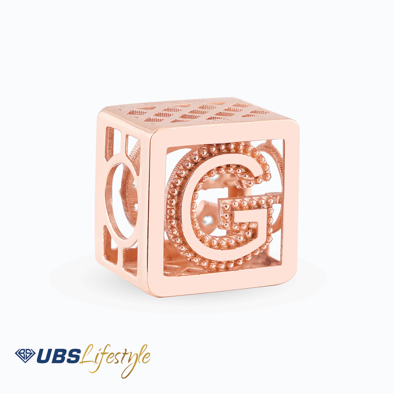 UBS Liontin Emas Carendelano Alpha Cube G - Cdm0153R - 17K