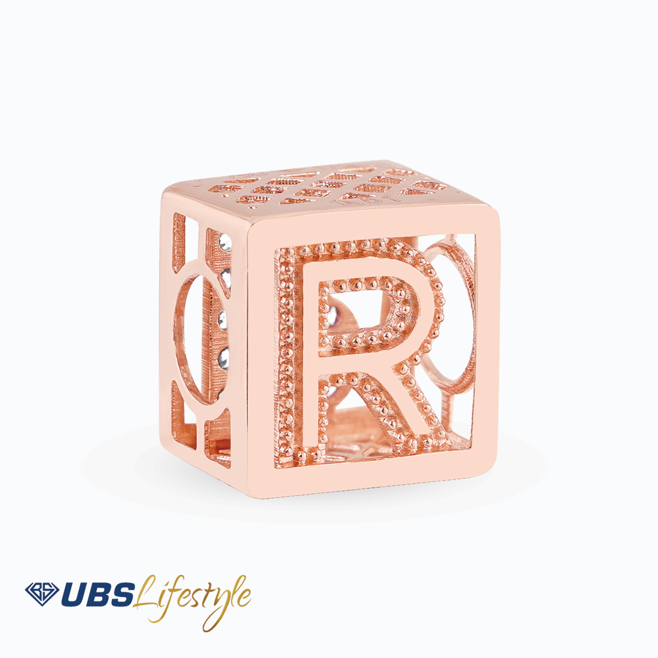 UBS Liontin Emas Carendelano Alpha Cube R - Cdm0154R - 17K
