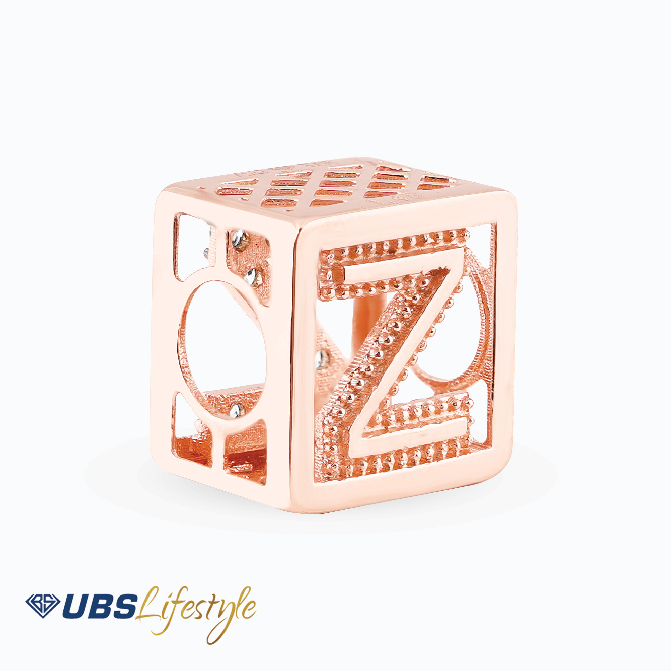 UBS Liontin Emas Carendelano Alpha Cube Z - Cdm0155R - 17K