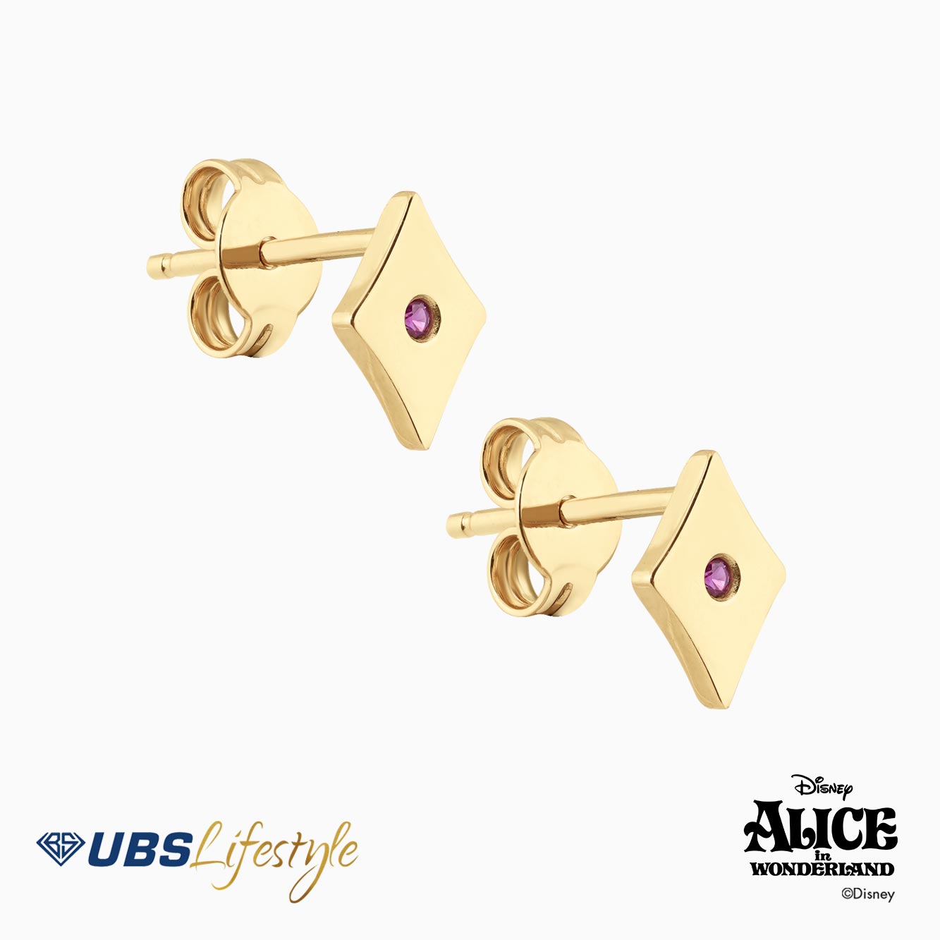 UBS Anting Emas Disney Alice - Cwy0029Y - 17K