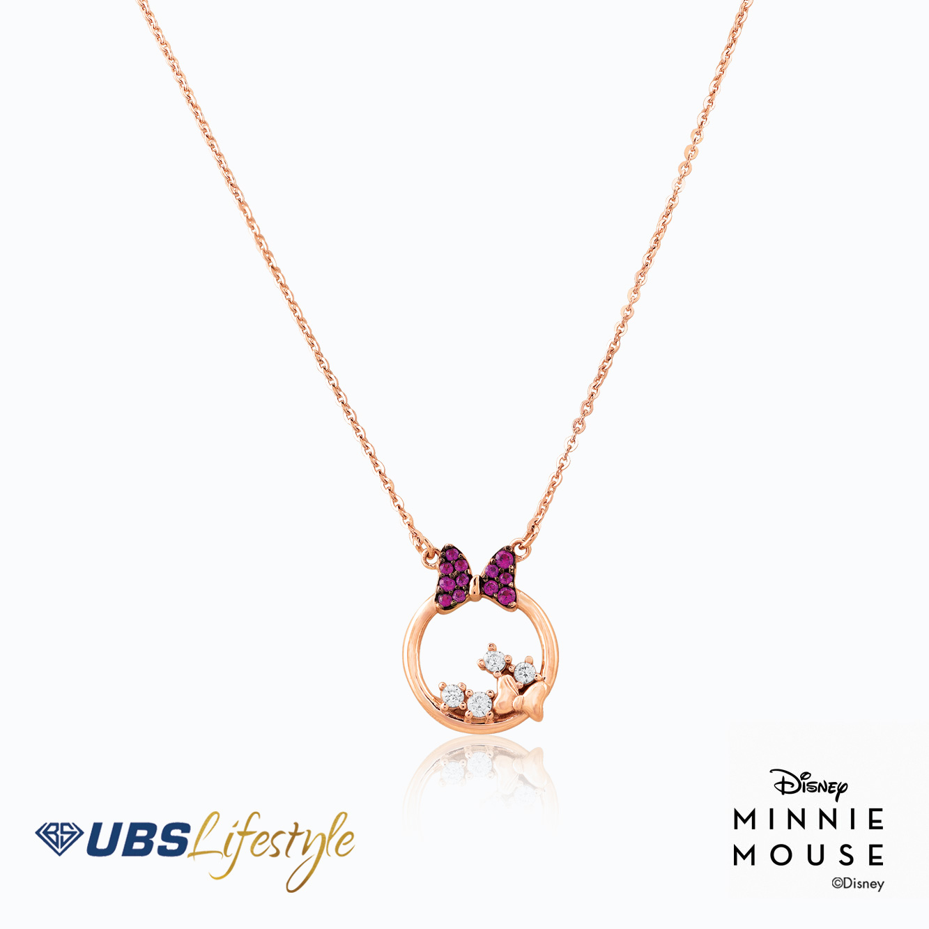 UBS Kalung Emas Disney Minnie Mouse - Kky0349R - 17K