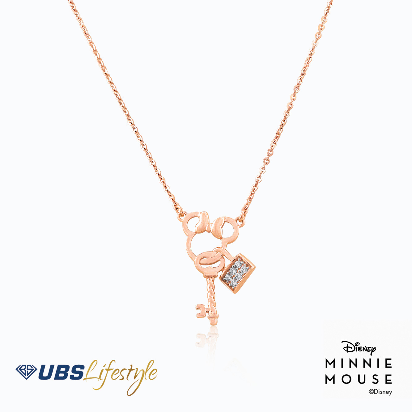 UBS Kalung Emas Disney Minnie Mouse - Kky0350R - 17K