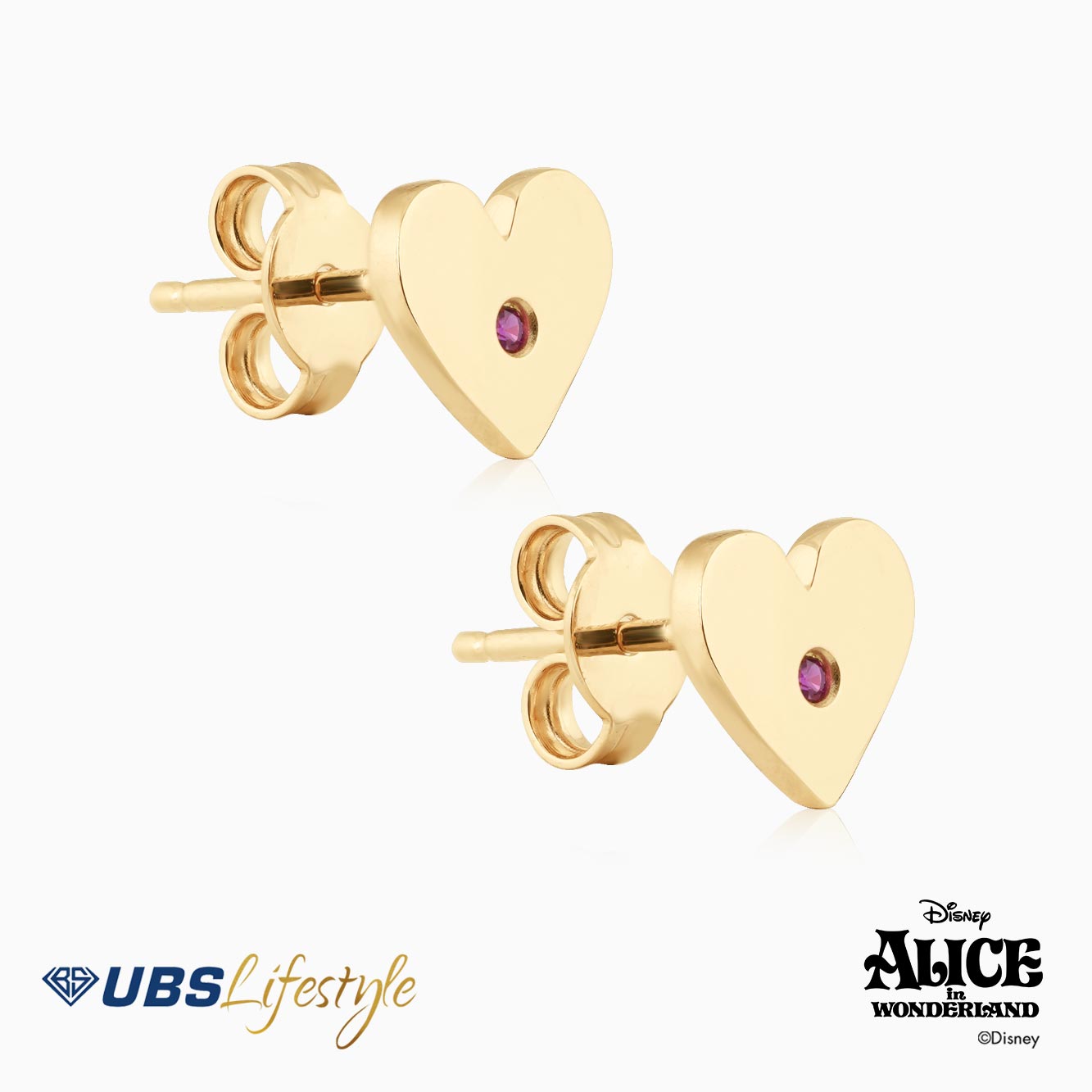 UBS Anting Emas Disney Alice - Cwy0031Y - 17K