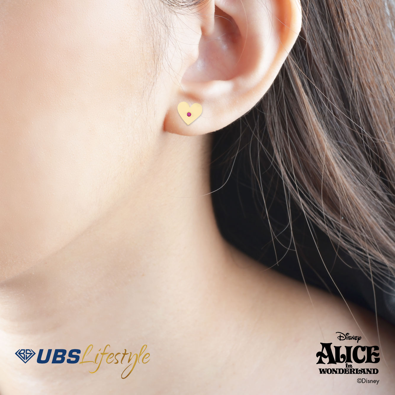 UBS Anting Emas Disney Alice - Cwy0031Y - 17K