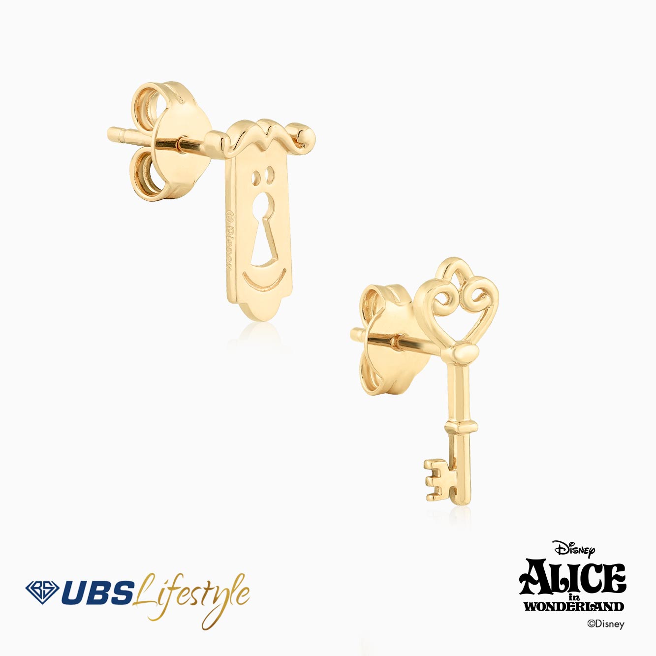 UBS Anting Emas Disney Alice - Cwy0046Y - 17K