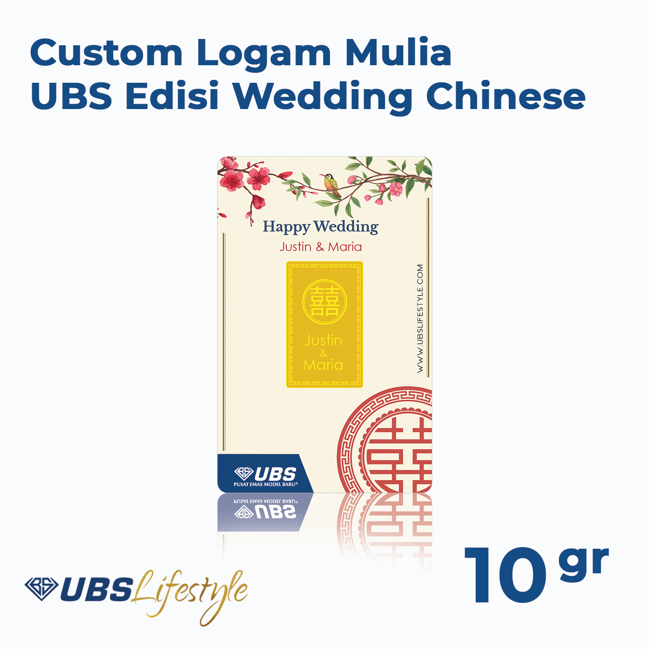 UBS Custom Happy Wedding Chinese 10gr