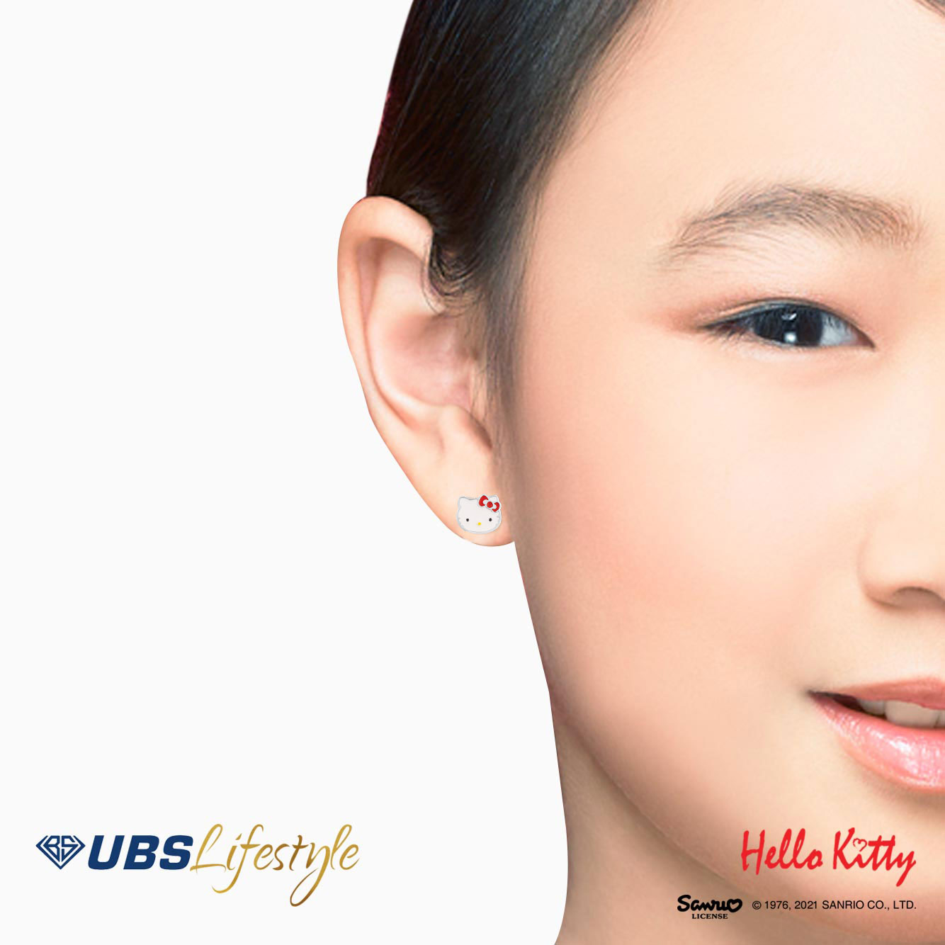 UBS Anting Emas Anak Sanrio Hello Kitty - Awz0001T - 17K