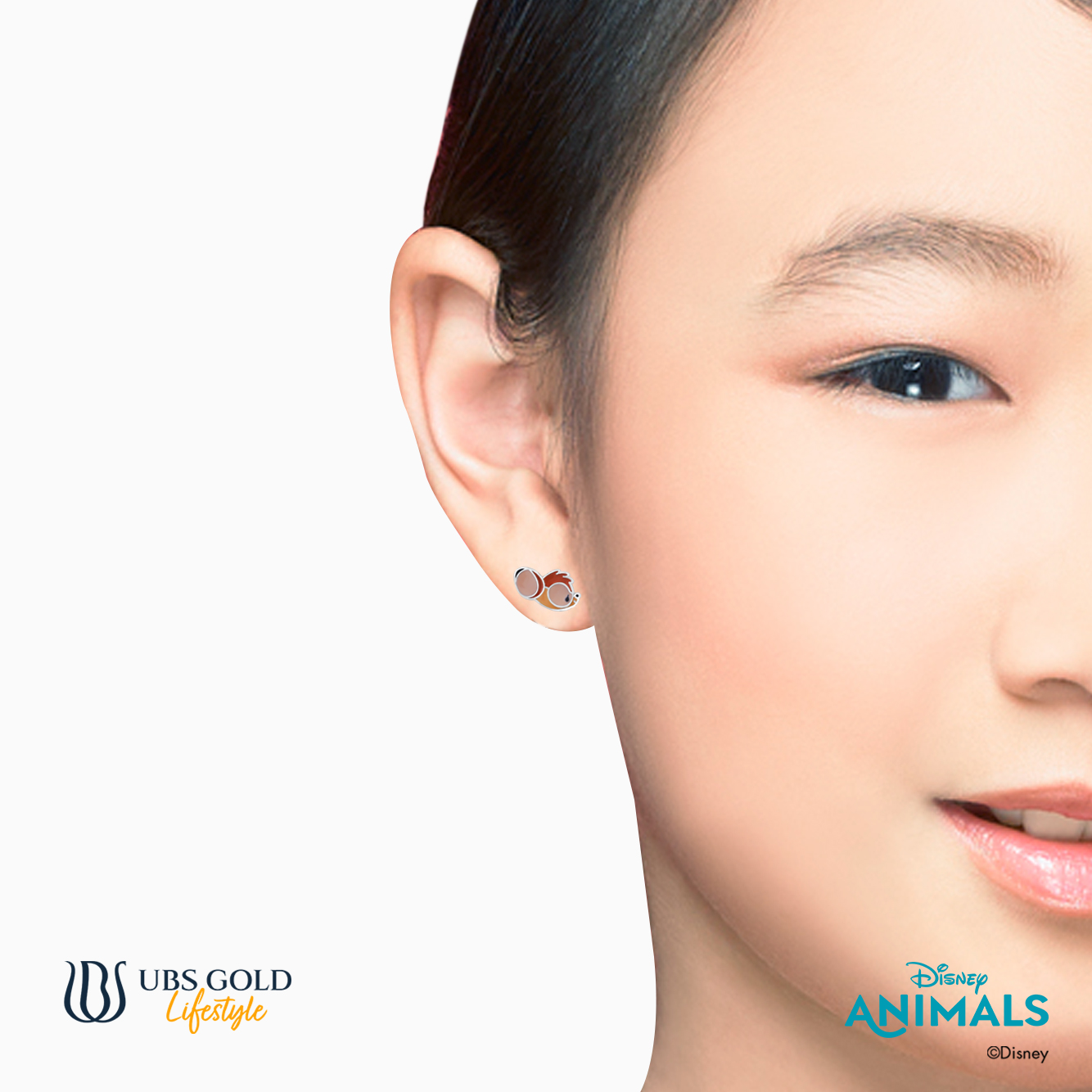 UBS Anting Emas Anak Disney Animals - Awy0021T - 17K