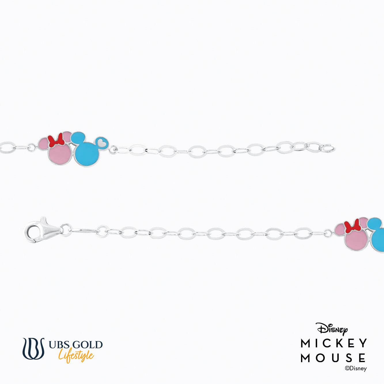UBS Gelang Emas Anak Disney Mickey & Minnie Mouse - Kgy0067 -17K