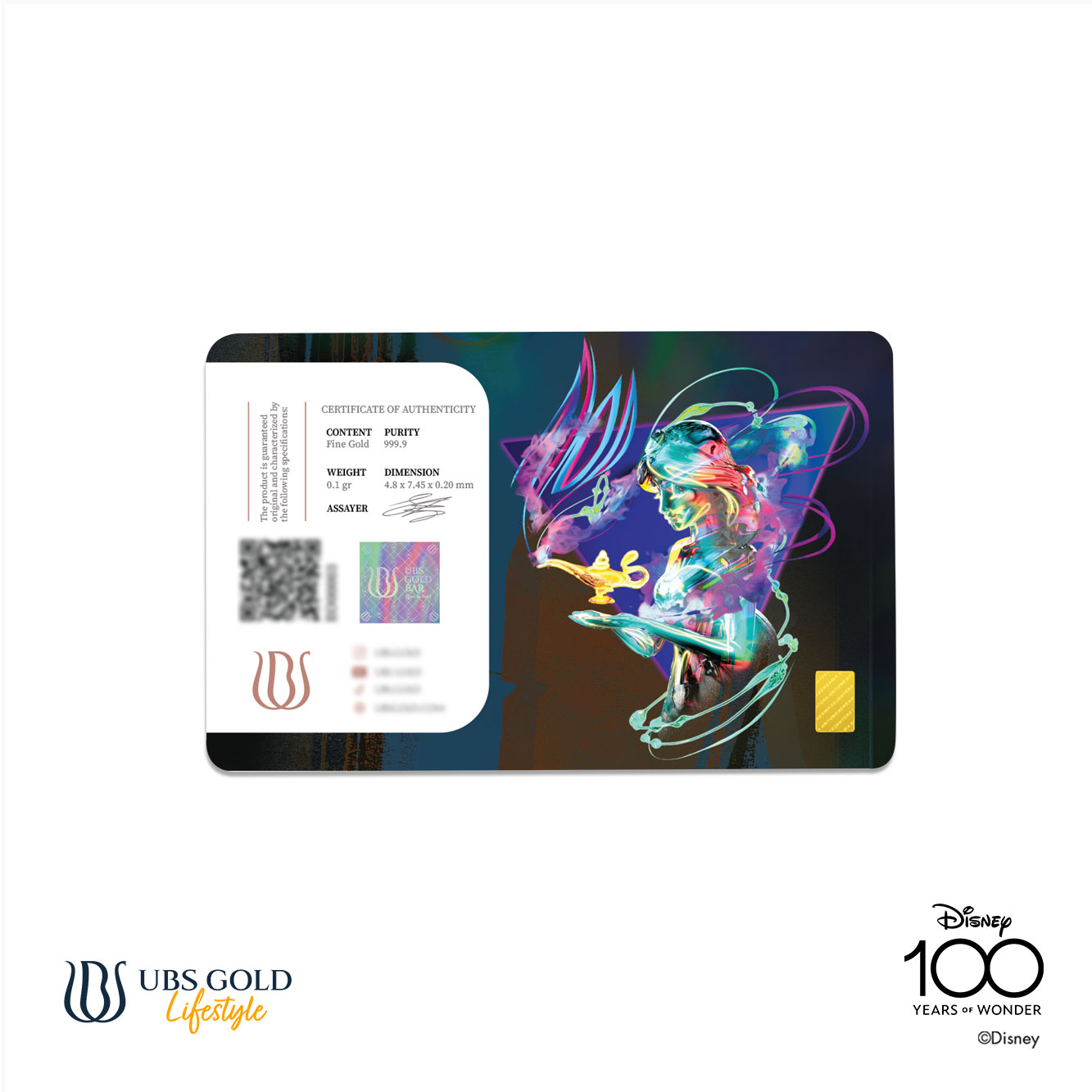 UBS Logam Mulia Disney 100 Edition 0.1 Gr