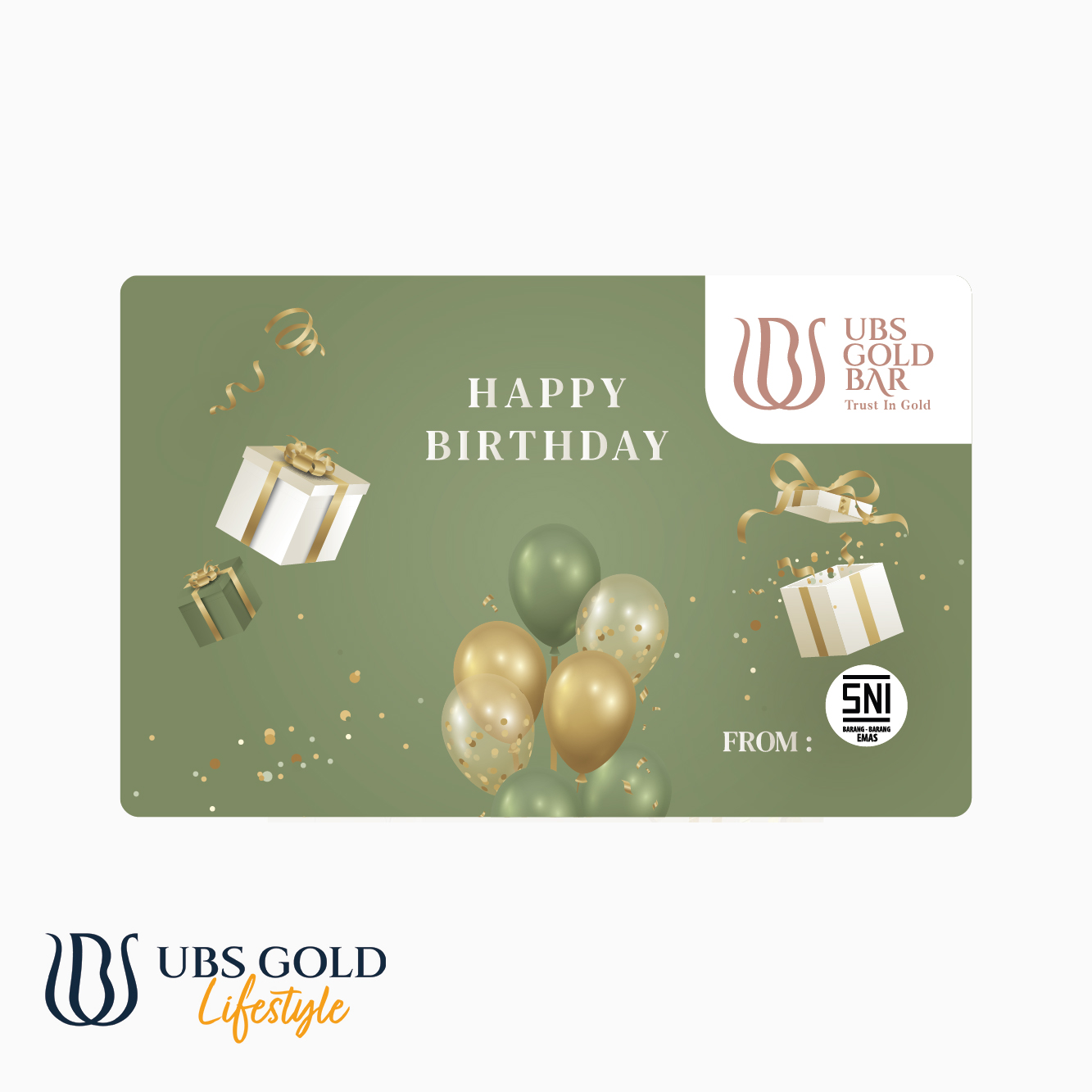 UBS Logam Mulia Custom Happy Birthday Elegant