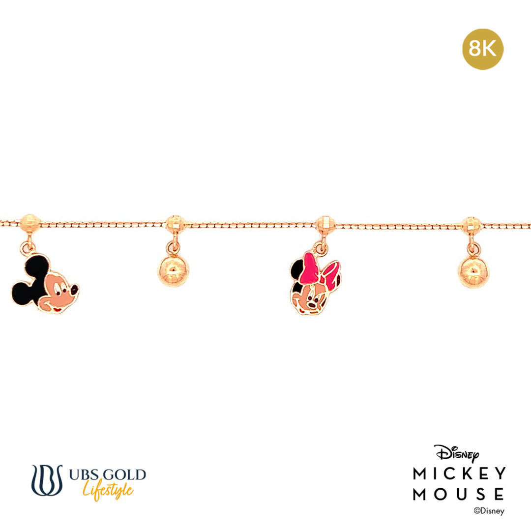 UBS Gelang Emas Anak Disney Mickey & Minnie Mouse - Kgy0079 - 8K