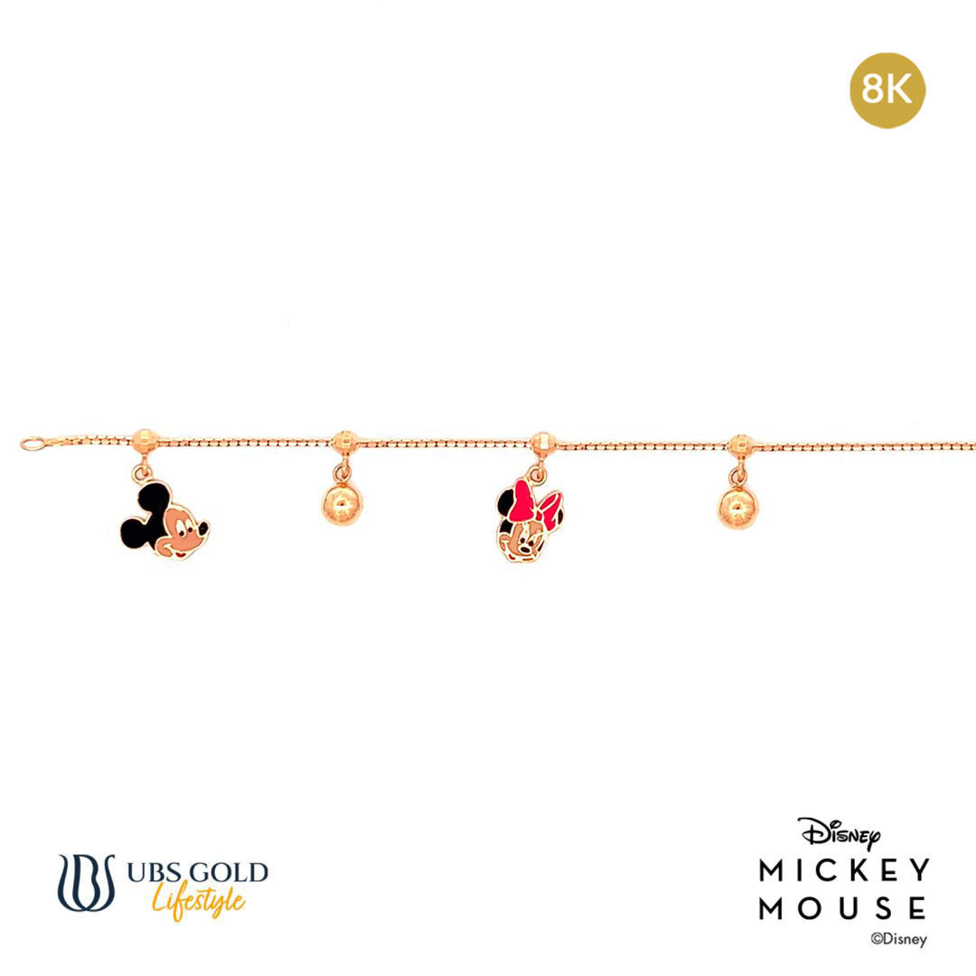 UBS Gelang Emas Anak Disney Mickey & Minnie Mouse - Kgy0079 - 8K