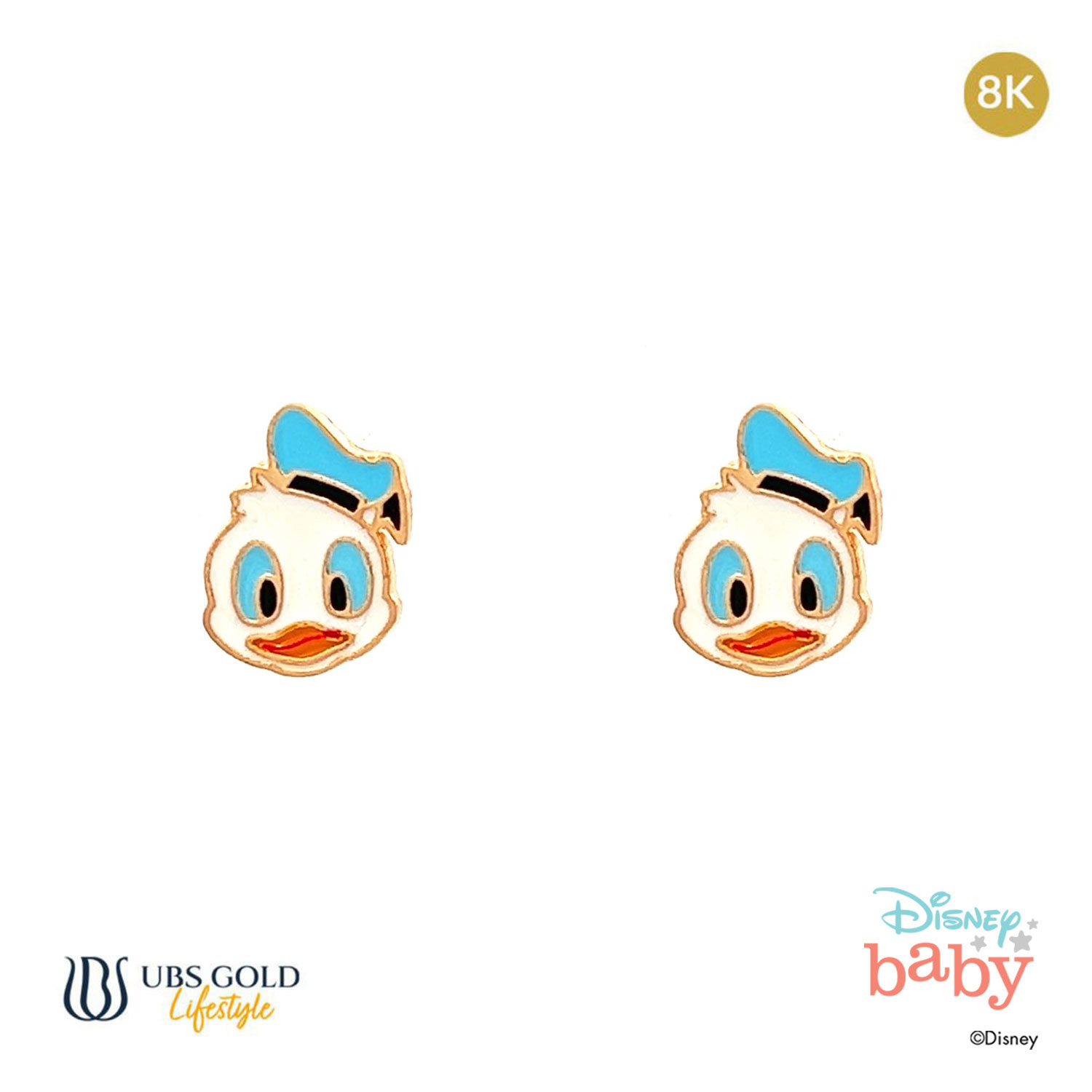 UBS Anting Emas Anak Disney Donald Duck - Awy0017T - 8K