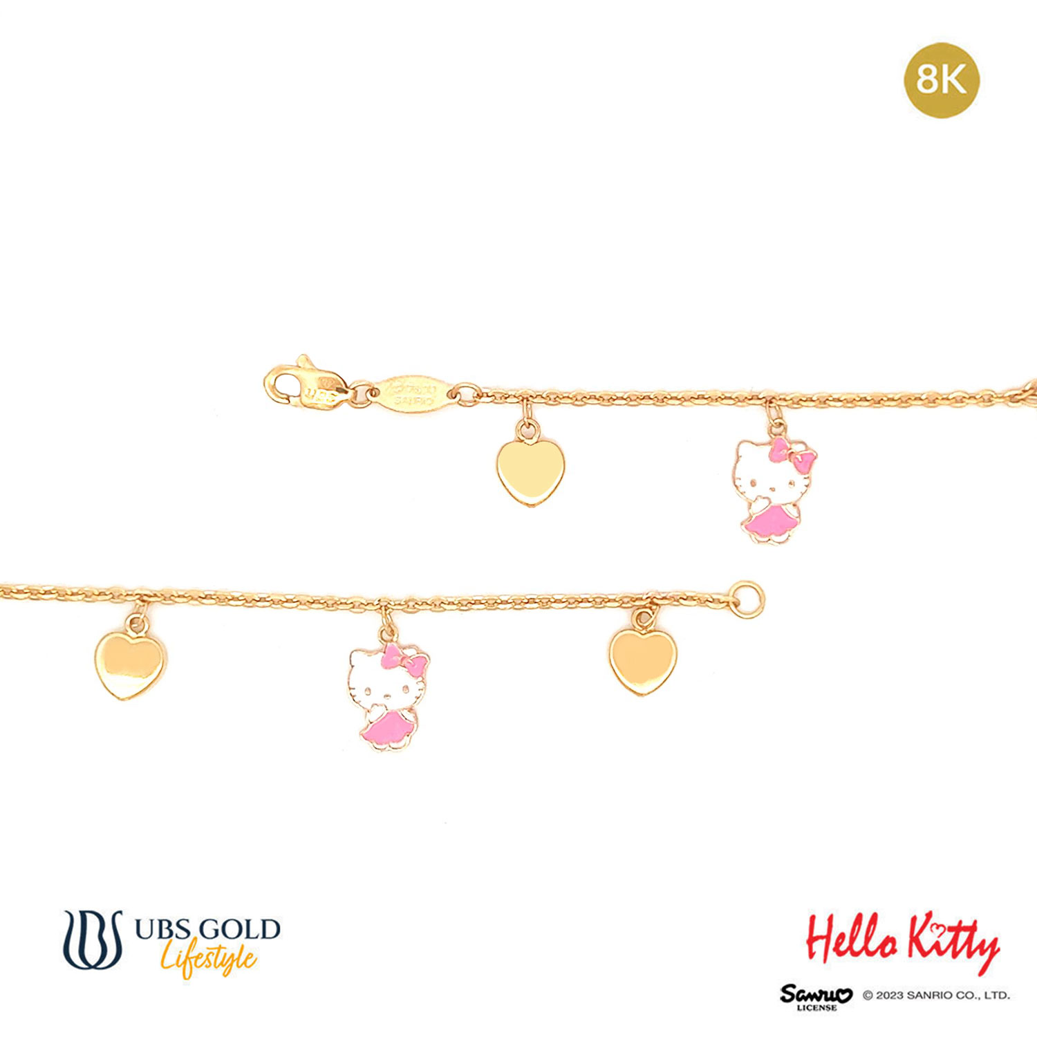 UBS Gelang Emas Anak Sanrio Hello Kitty - Hgz0007 - 8K
