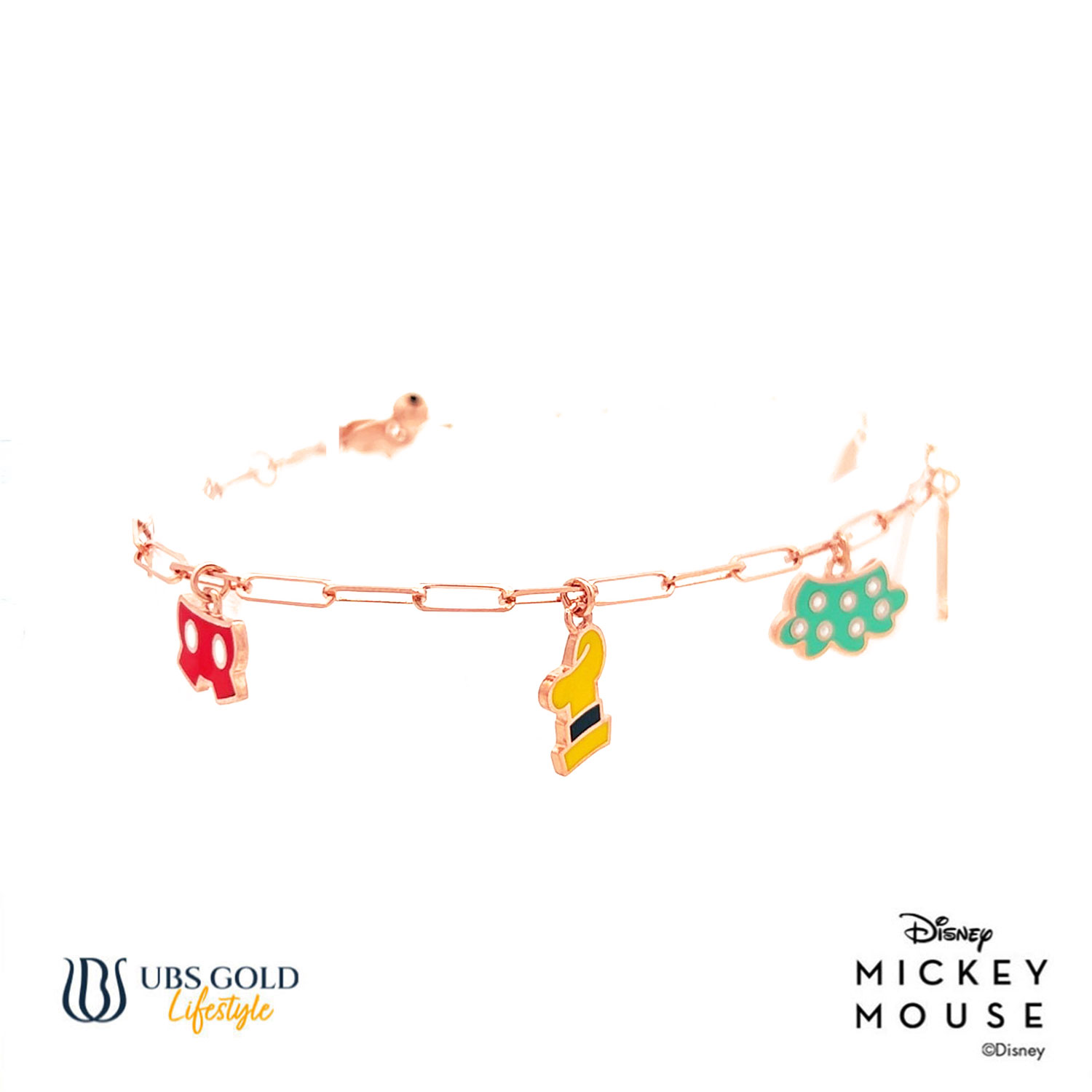 UBS Gold Gelang Emas Disney Mickey & Minnie Mouse - Kgy0051 - 17K