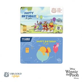 UBS Logam Mulia Disney Winnie The Pooh Happy Birthday 0.25 Gram