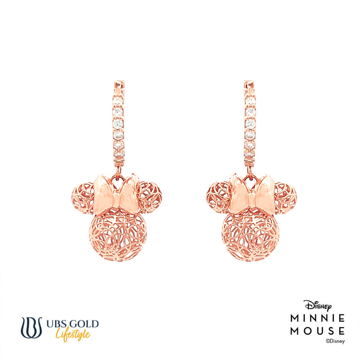 UBS Gold Anting Emas Disney Minnie Mouse - Cay0024 - 17K