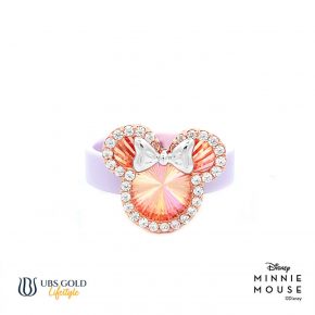 UBS Gold Cincin Emas Disney Minnie Mouse Rainbow - Ecy0005 - 17K