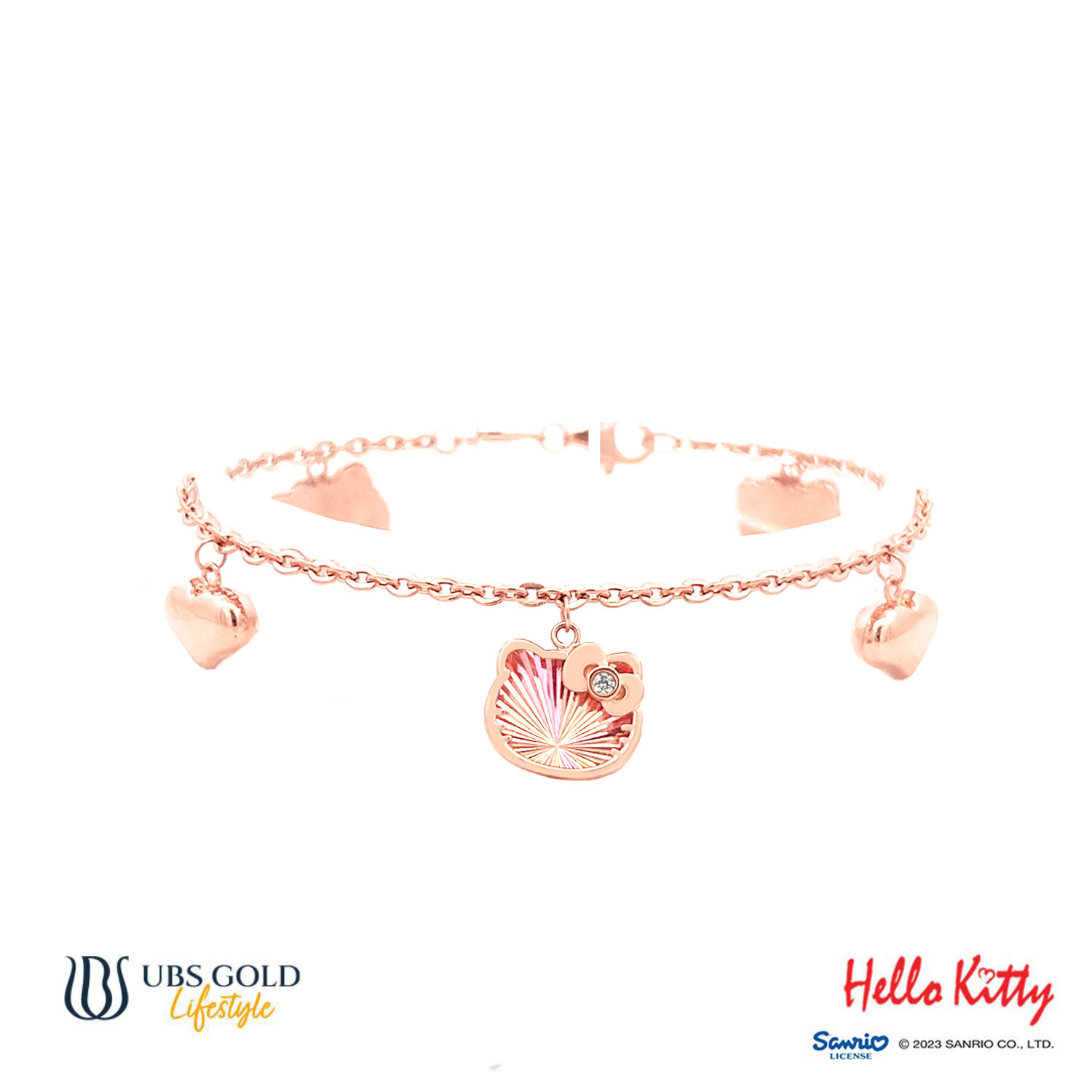 UBS Gold Gelang Emas Sanrio Hello Kitty Rainbow - Hgz0073 - 17K