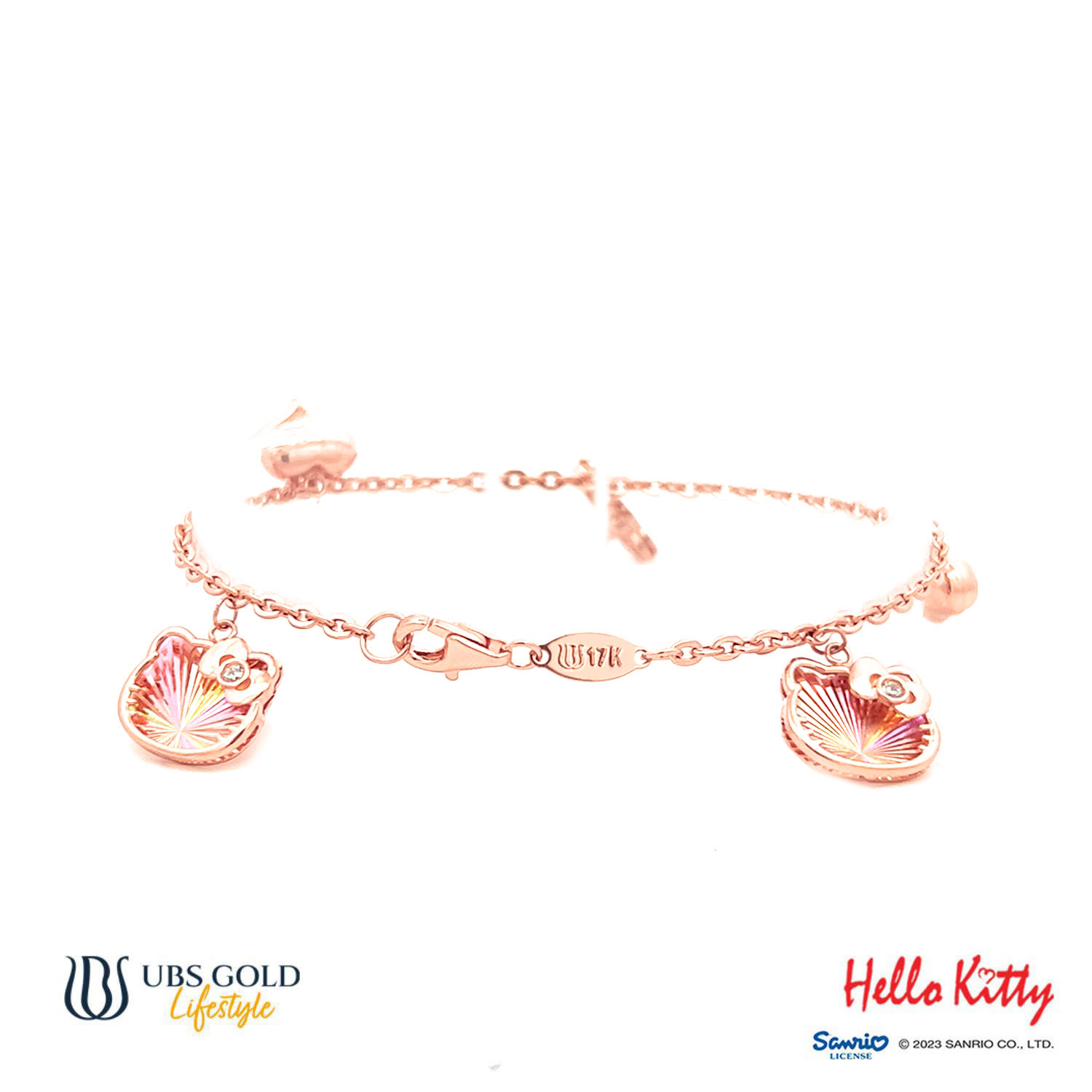 UBS Gold Gelang Emas Sanrio Hello Kitty Rainbow - Hgz0073 - 17K