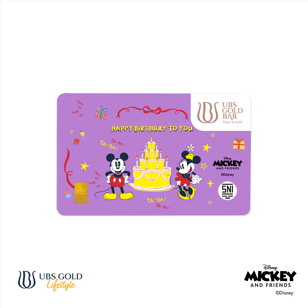 UBS Disney Mickey & Minnie Mouse Happy Birthday 0.1 Gr