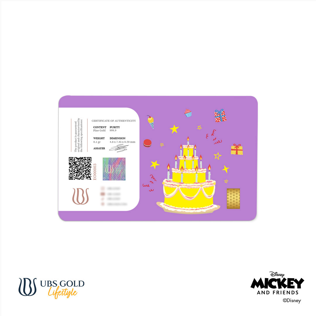 UBS Disney Mickey & Minnie Mouse Happy Birthday 0.1 Gr