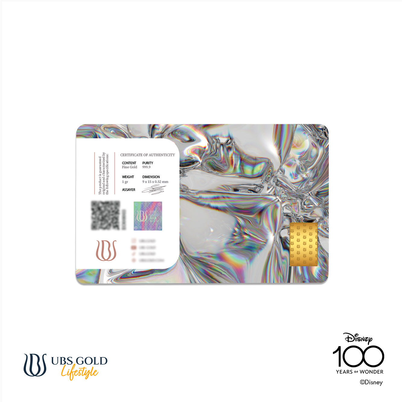 UBS Logam Mulia Disney 100 Edition 1 Gr