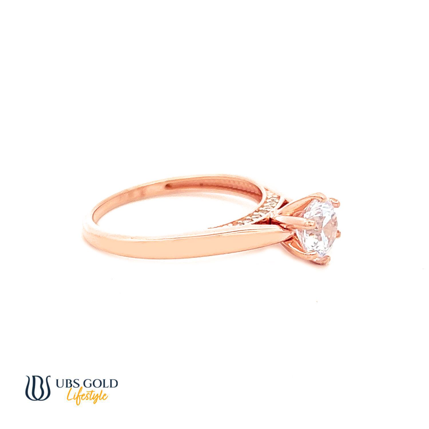 UBS Gold Cincin Emas Solitaire - Cc16731 - 17K