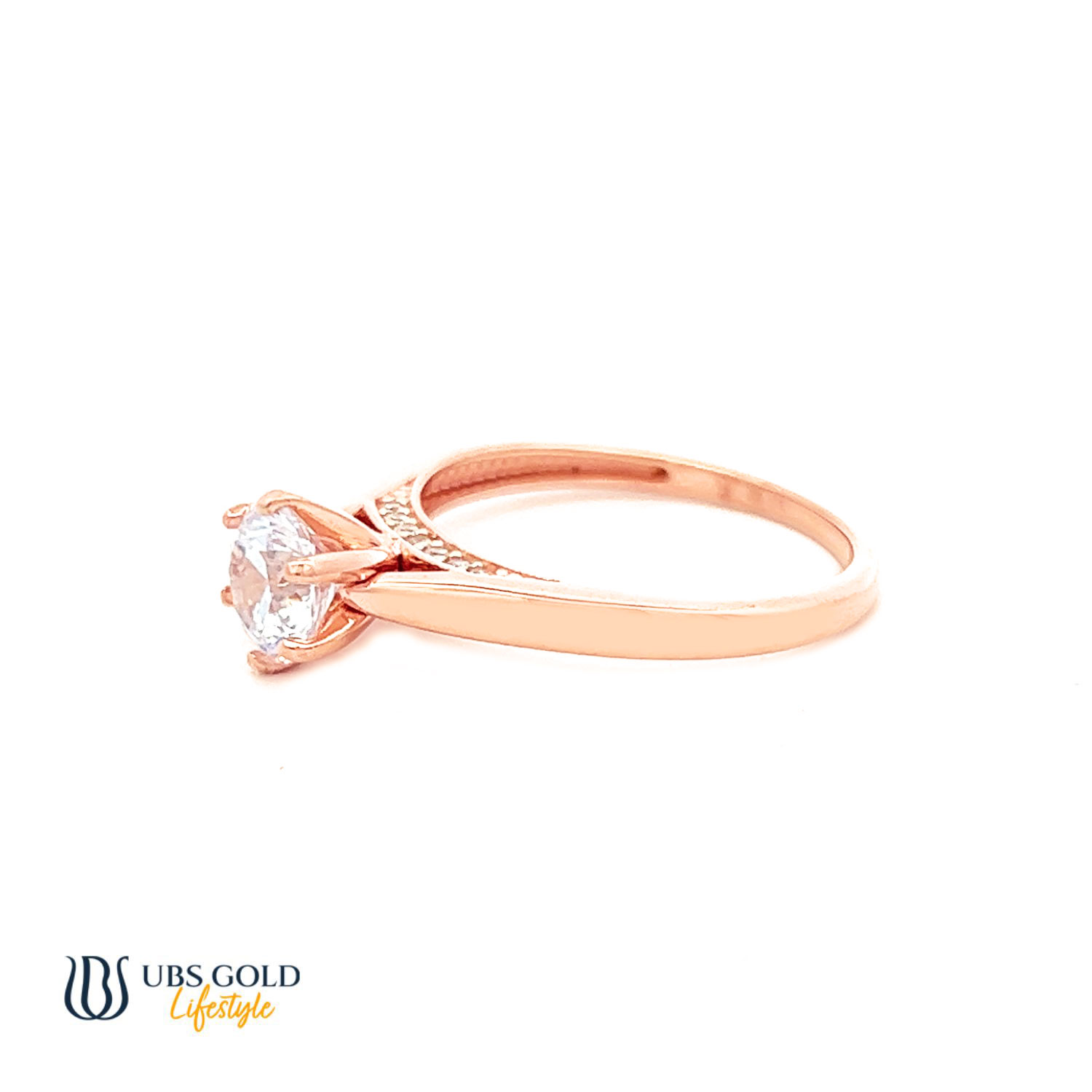 UBS Gold Cincin Emas Solitaire - Cc16731 - 17K