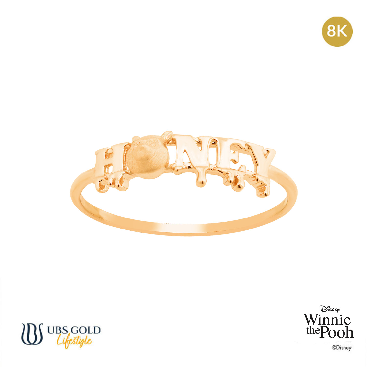 UBS Gold Cincin Emas Disney Winnie The Pooh - Ccy0122K - 8K