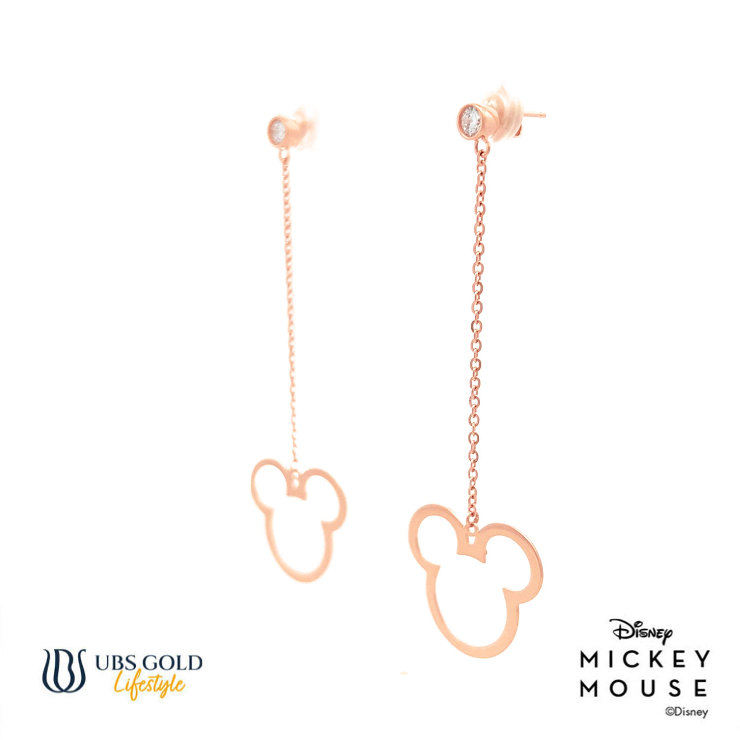 UBS Gold Anting Emas Disney Mickey Mouse - Ewy0001 - 17K