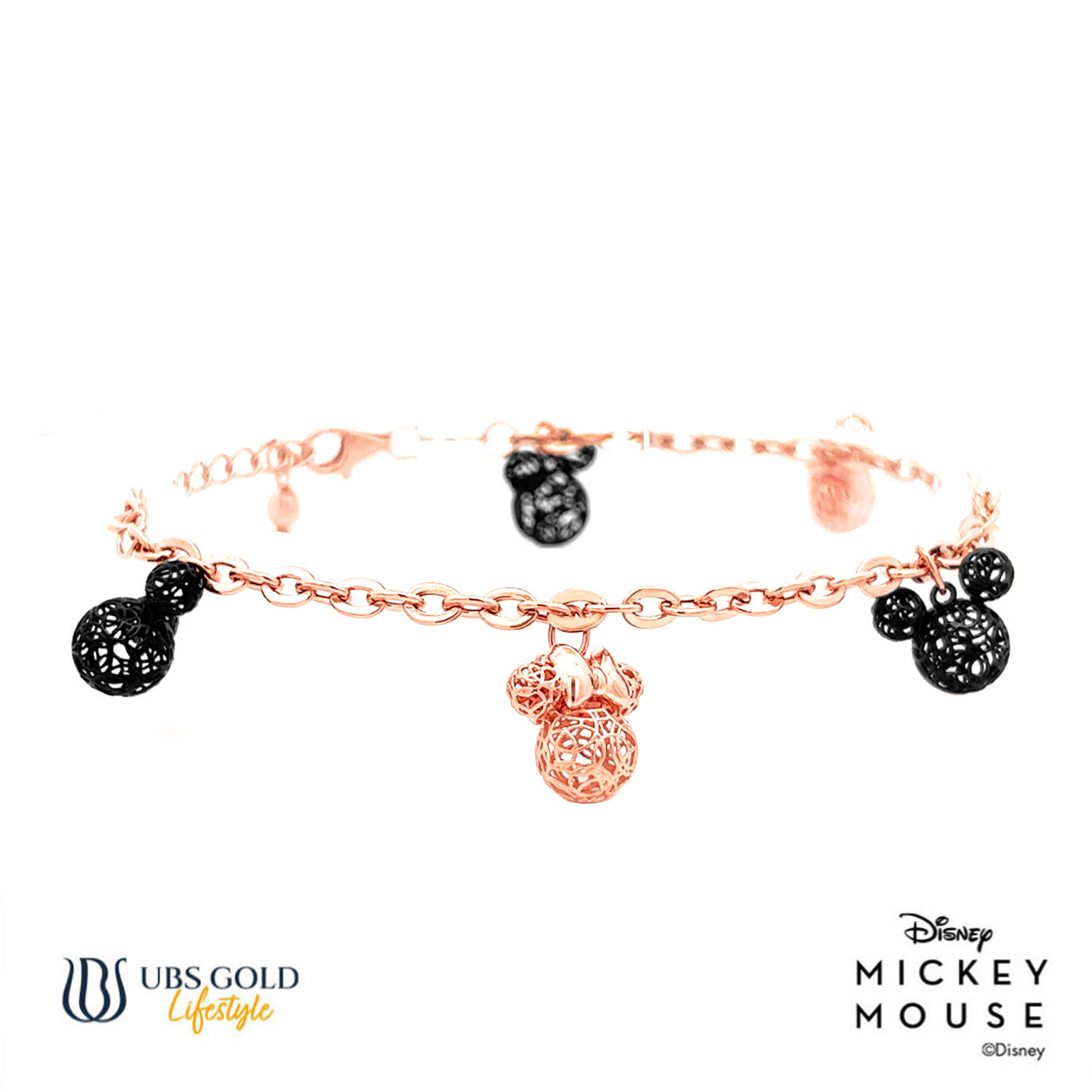 UBS Gold Gelang Emas Disney Mickey Minnie Mouse - Hgy0146 - 17K