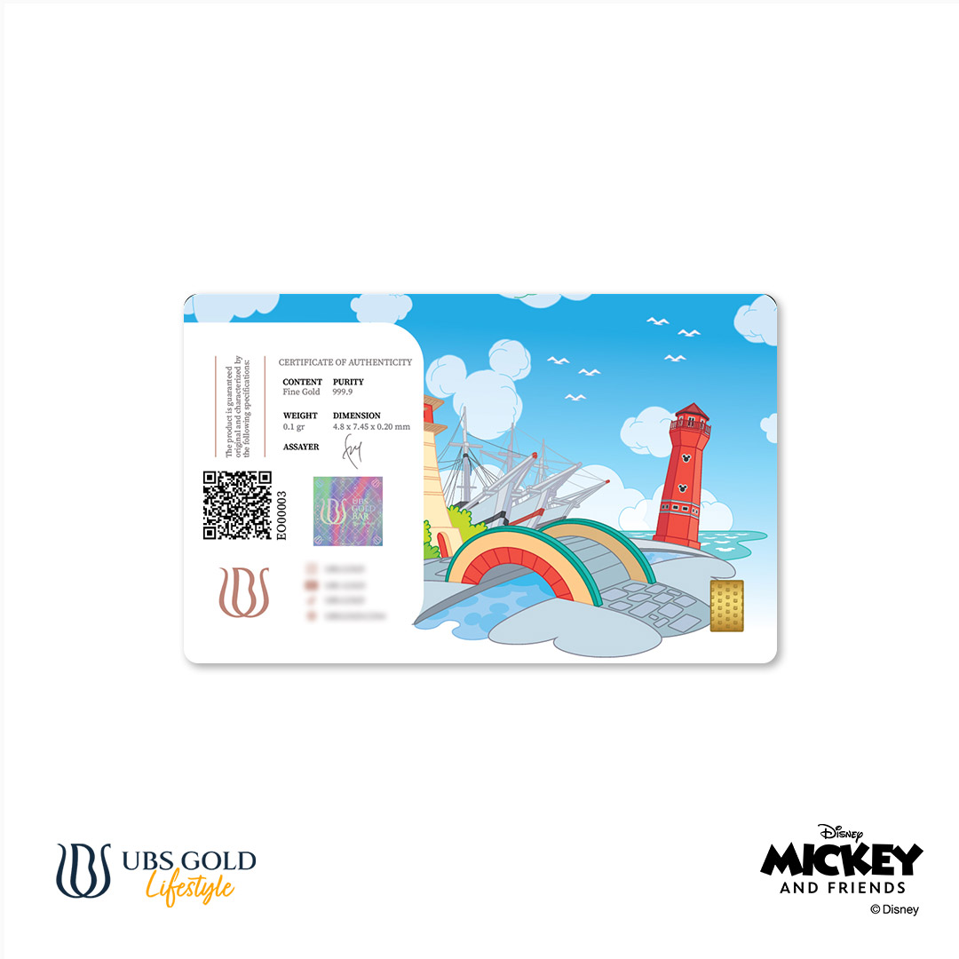 UBS Gold Logam Mulia Disney Mickey Minnie Mouse Idul Fitri (C) 0.1 Gr