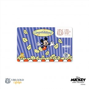 UBS Gold Logam Mulia Disney Mickey Mouse Congratulations 0.1 Gr