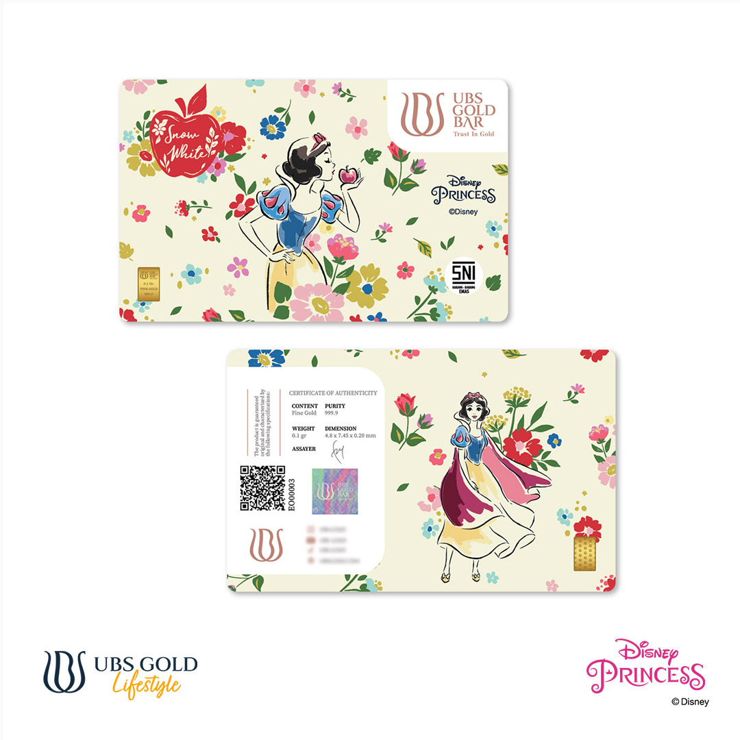 UBS Gold Logam Mulia Disney Princess Snow White 0.1 Gr