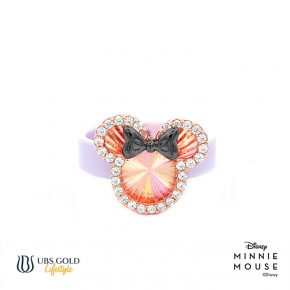 UBS Gold Cincin Emas Disney Minnie Mouse Rainbow - Ecy0005 - 17K