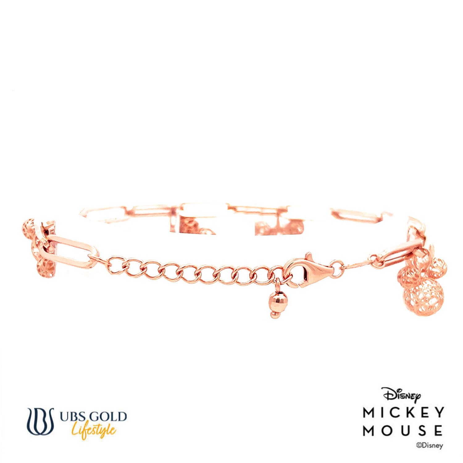 UBS Gold Gelang Emas Disney Mickey Minnie Mouse - Hgy0146G - 17K