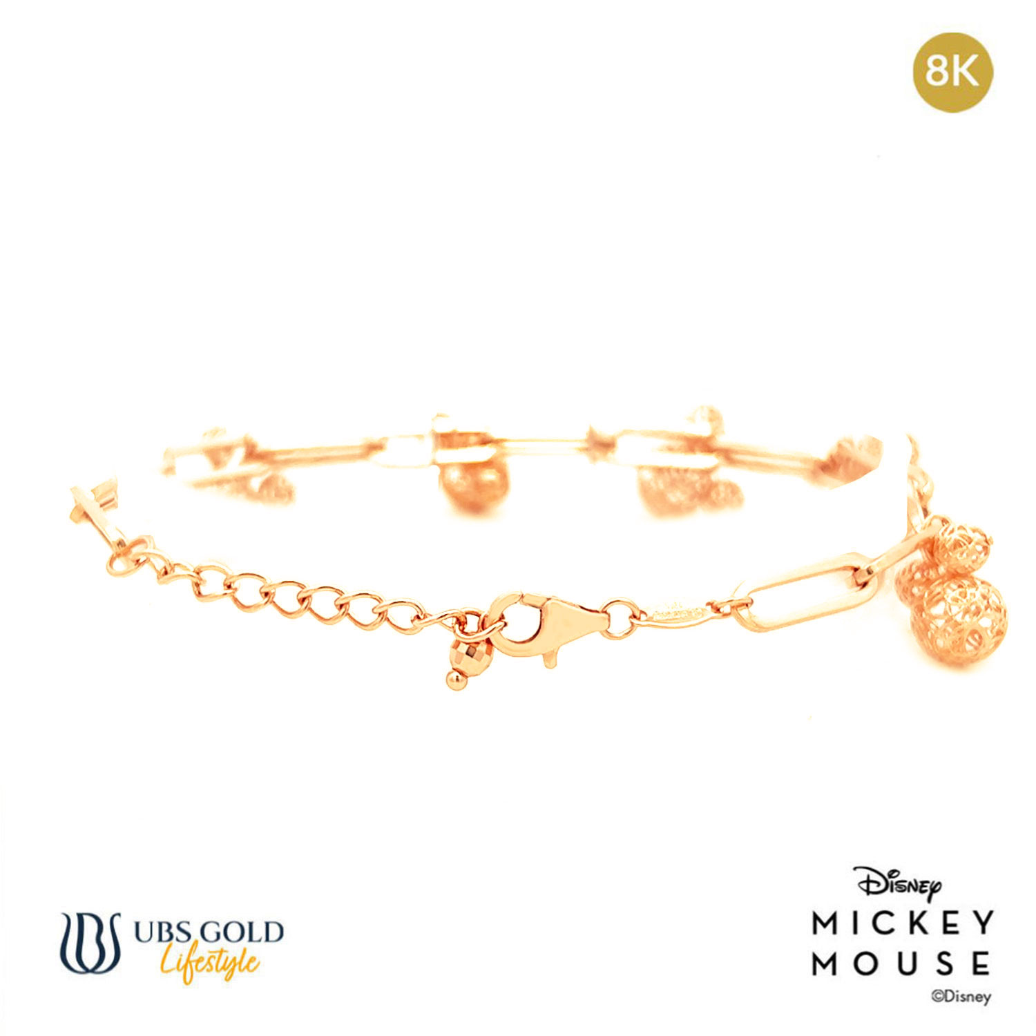 UBS Gold Gelang Emas Disney Mickey Mouse - Hgy0147K - 8K