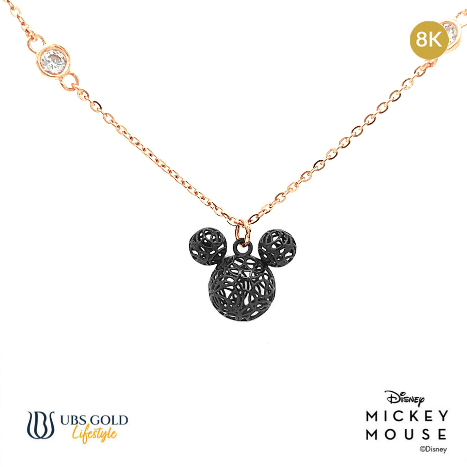 UBS Gold Kalung Emas Disney Mickey Mouse - Kky0455K - 8K
