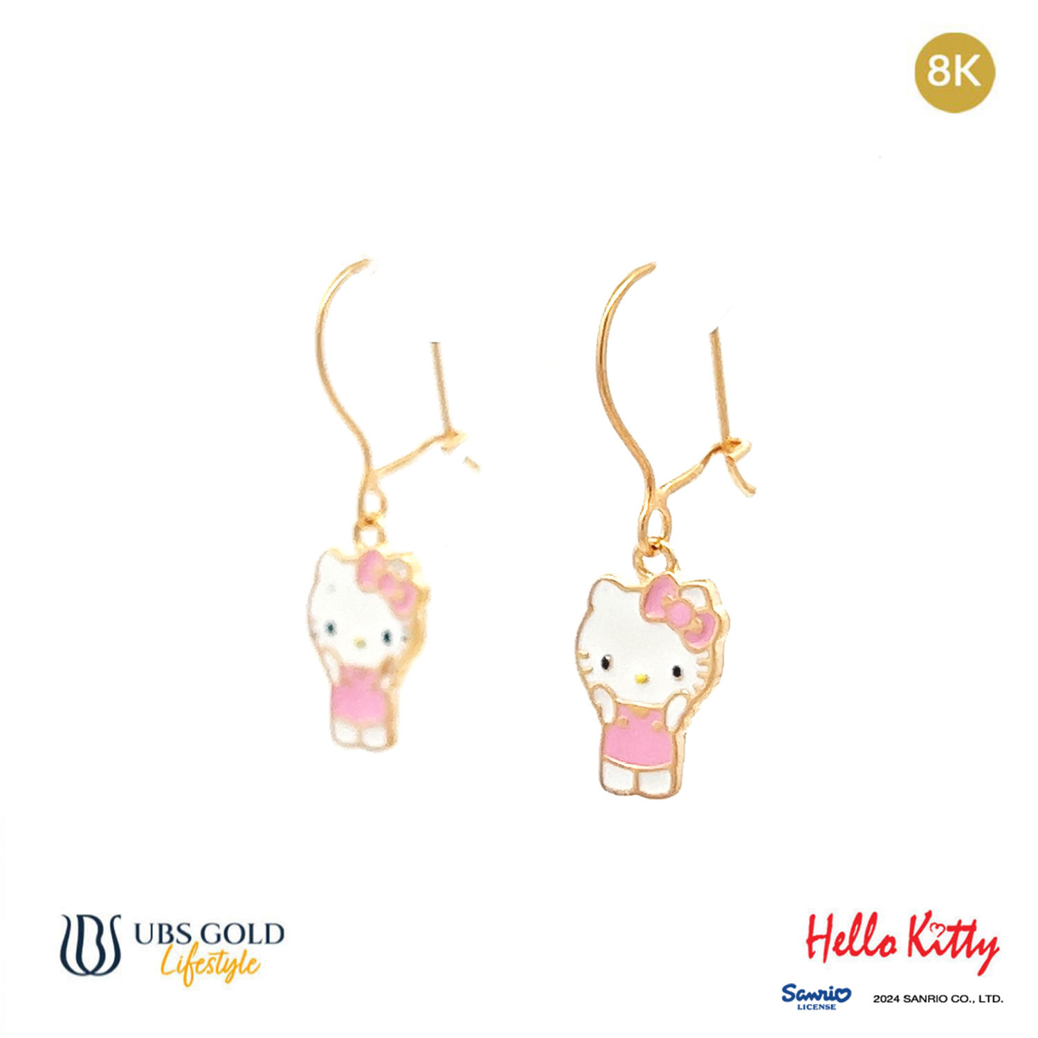 UBS Gold Anting Emas Anak Sanrio Hello Kitty - Aaz0027K - 8K