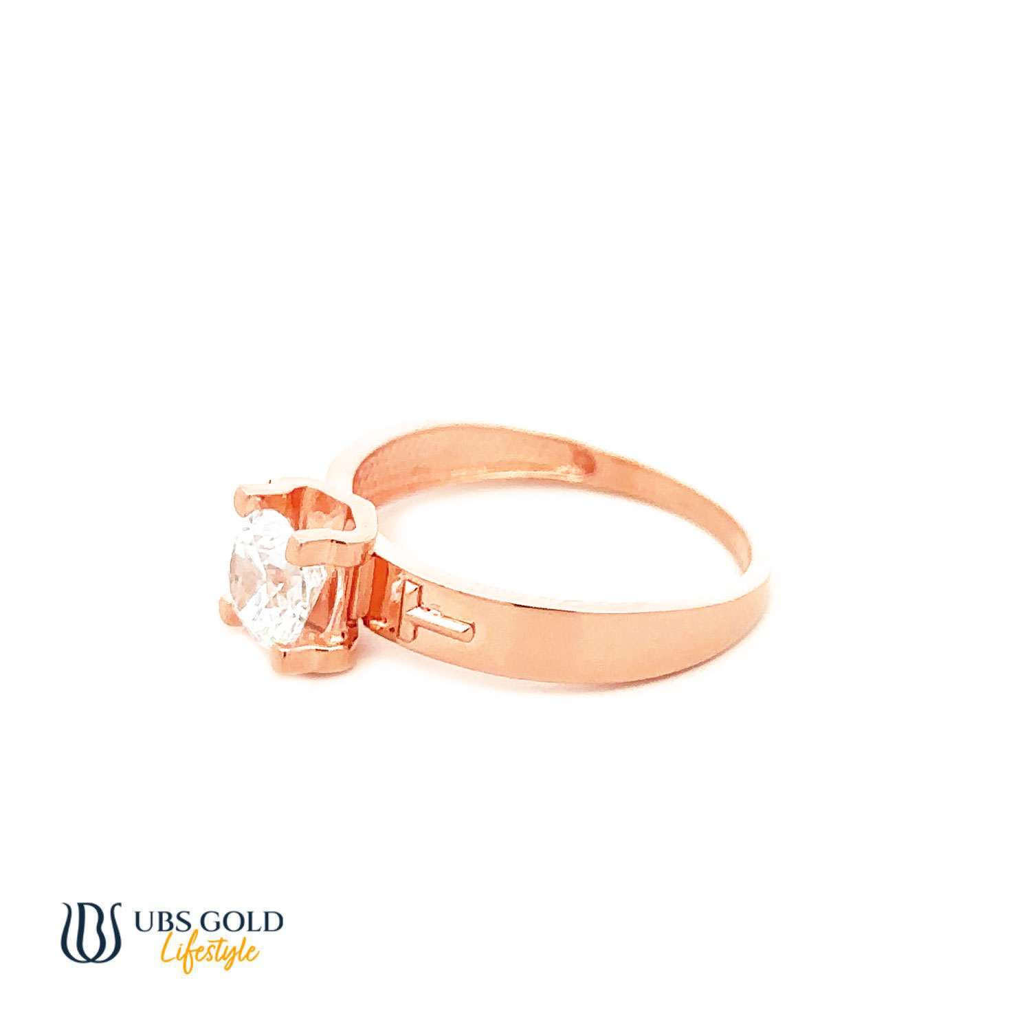 UBS Gold Cincin Emas Solitaire - Cc16832 - 17K