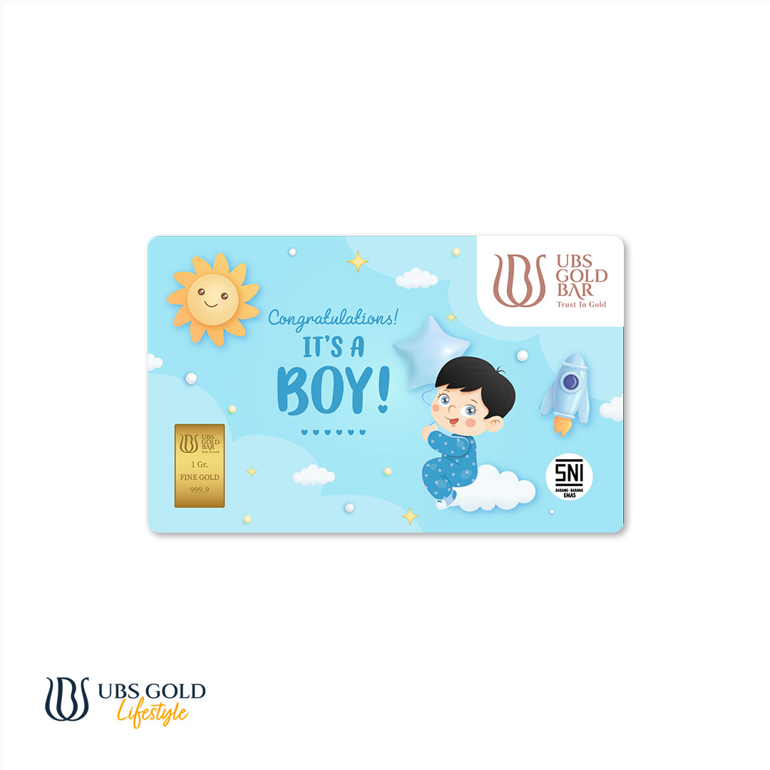 UBS Gold Logam Mulia New Born Baby Boy 1 Gr