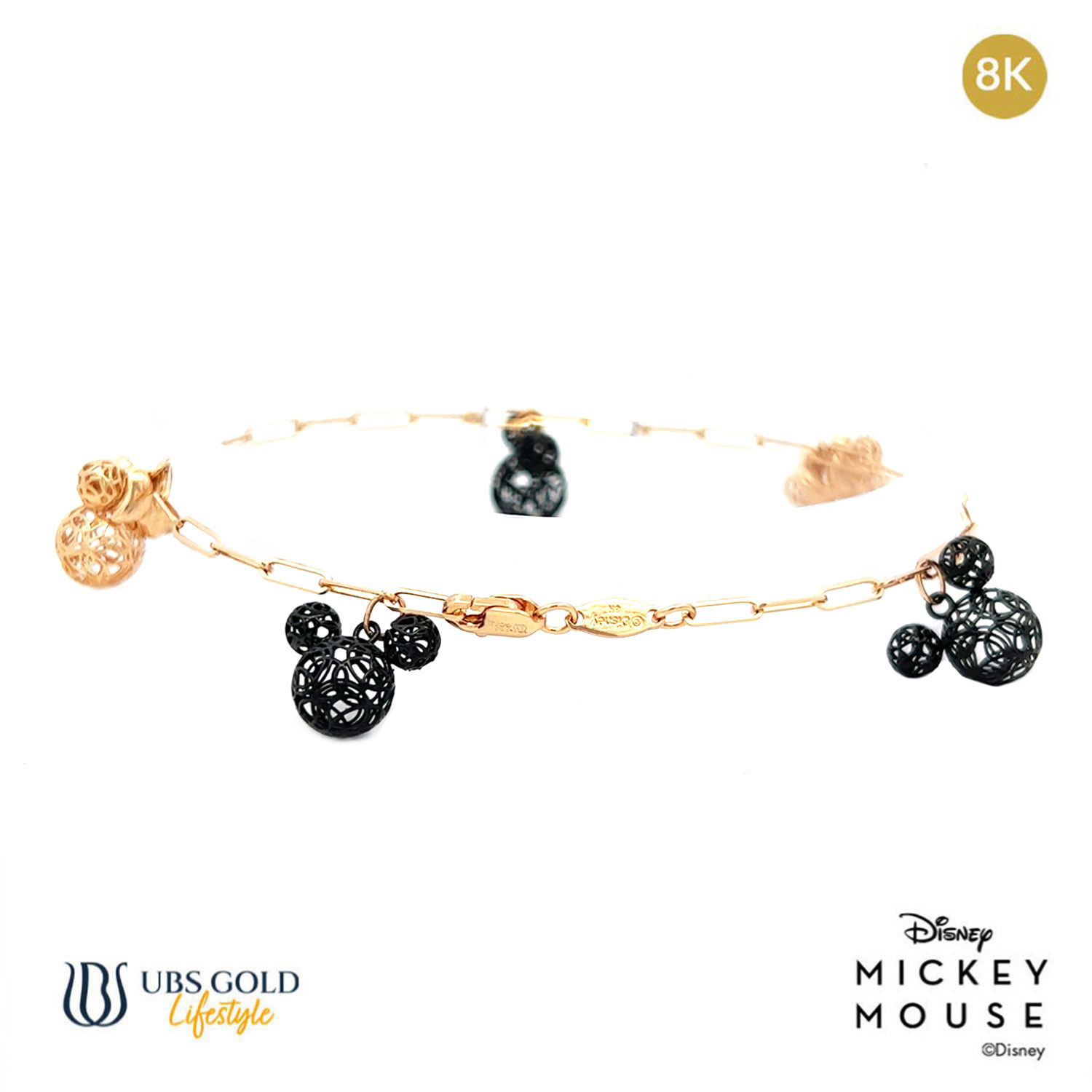 UBS Gold Gelang Emas Disney Mickey Minnie Mouse - Kgy0109K - 8K