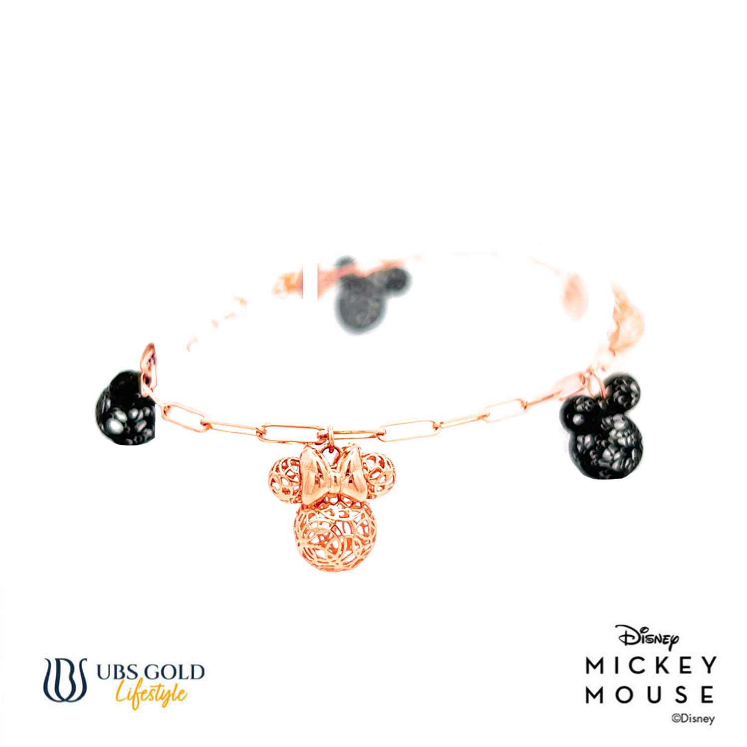 UBS Gold Gelang Emas Disney Mickey Minnie Mouse - Kgy0109 - 17K