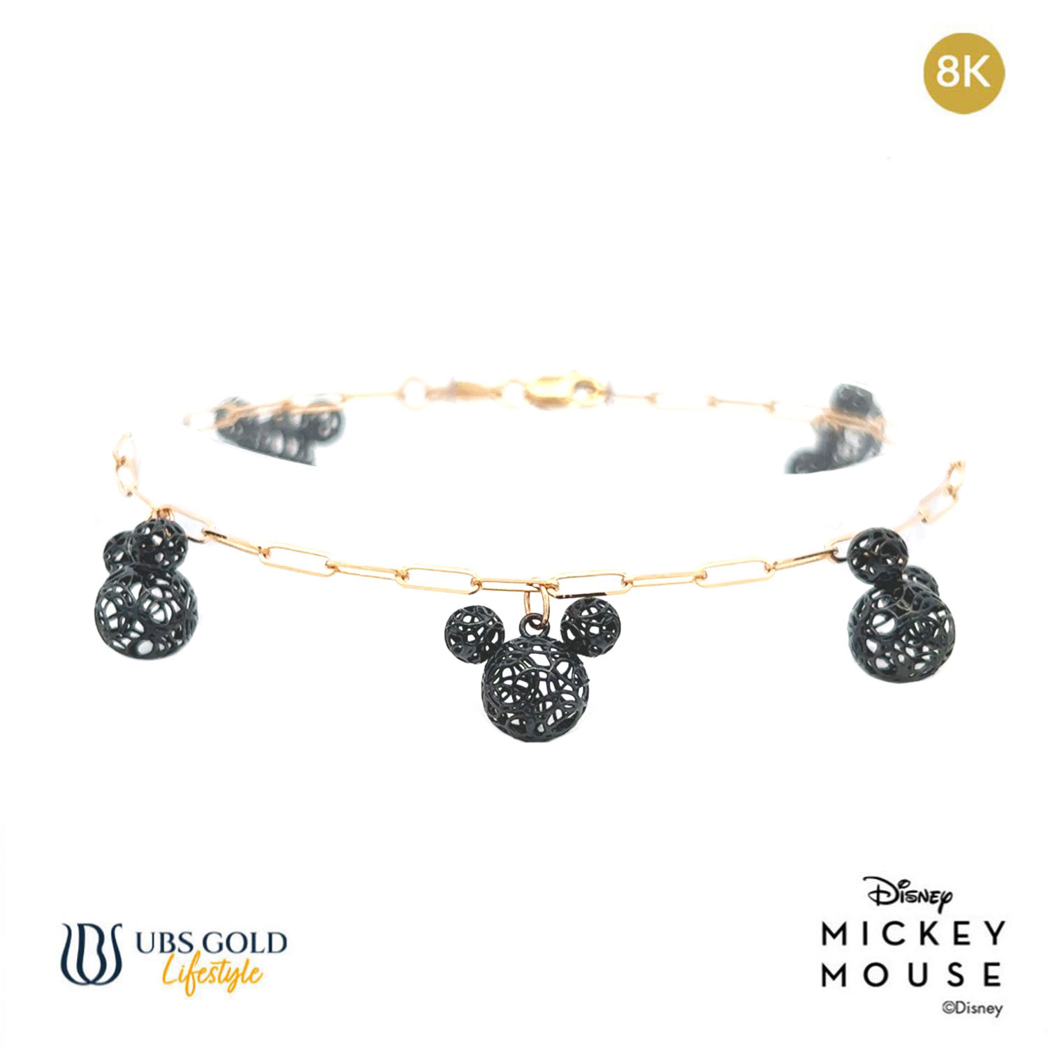 UBS Gold Gelang Emas Disney Mickey Mouse - Kgy0110K - 8K