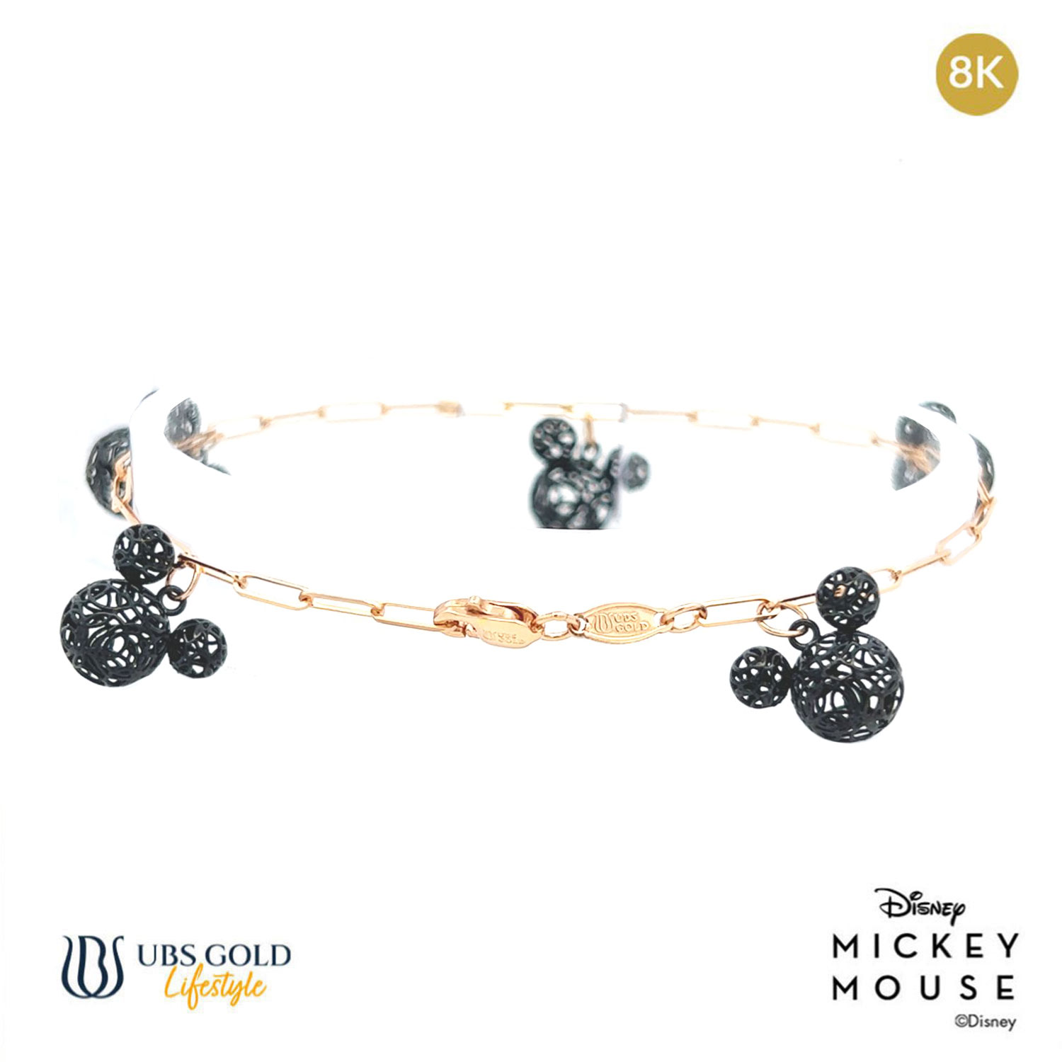 UBS Gold Gelang Emas Disney Mickey Mouse - Kgy0110K - 8K