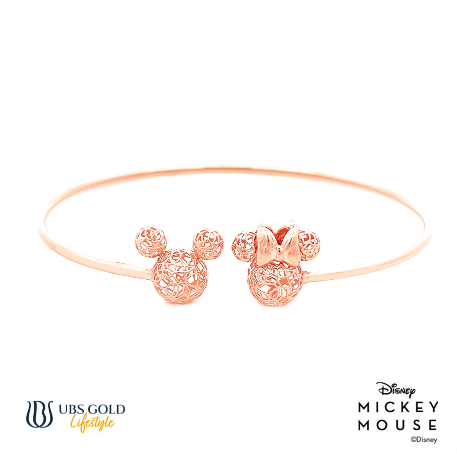 UBS Gold Gelang Emas Disney Mickey Minnie Mouse - Vgy0141 - 17K