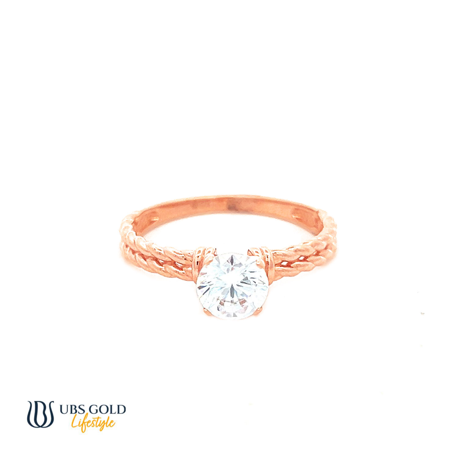 UBS Gold Cincin Emas Solitaire - Cc16280 - 17K