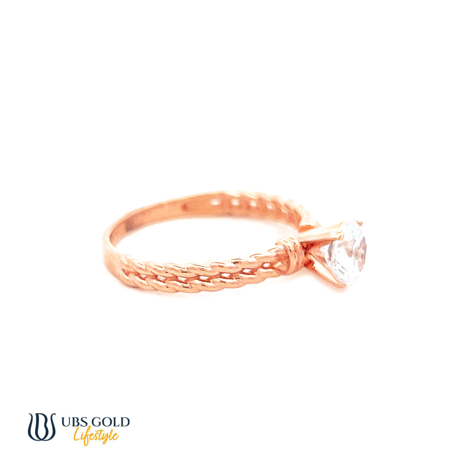 UBS Gold Cincin Emas Solitaire - Cc16280 - 17K